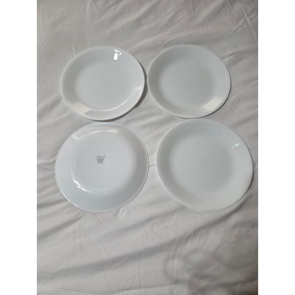 *Corelle 8.75" WINTER FROST WHITE SALAD Plates --Set of 4 - Picture 3 of 3